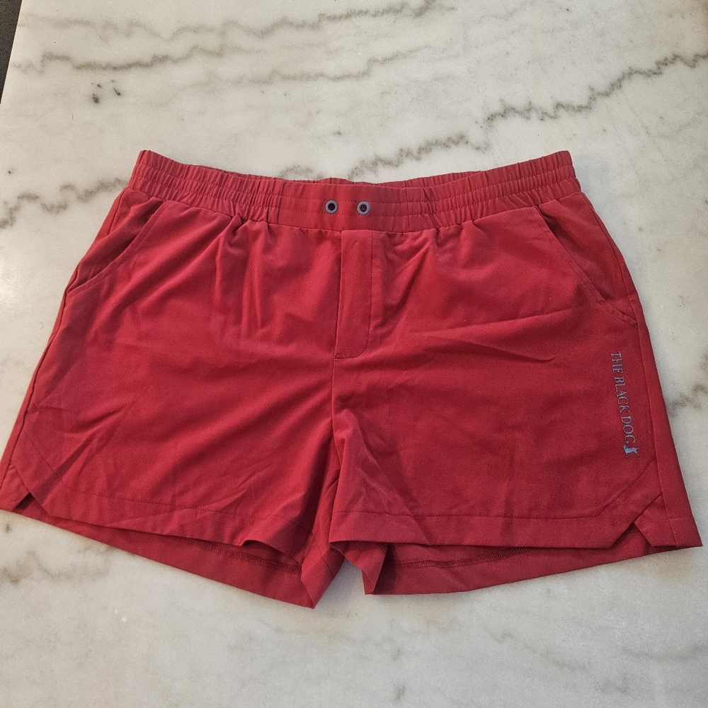 The Black Dog Womens Red Shorts